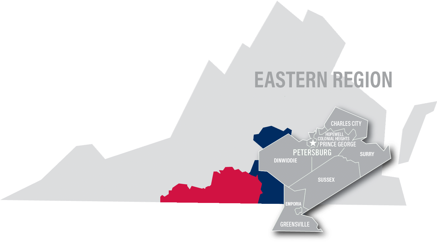 map of eastern region